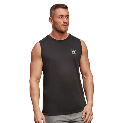 Black - Lifestyle - Raging Bull Mens Performance Vest Top
