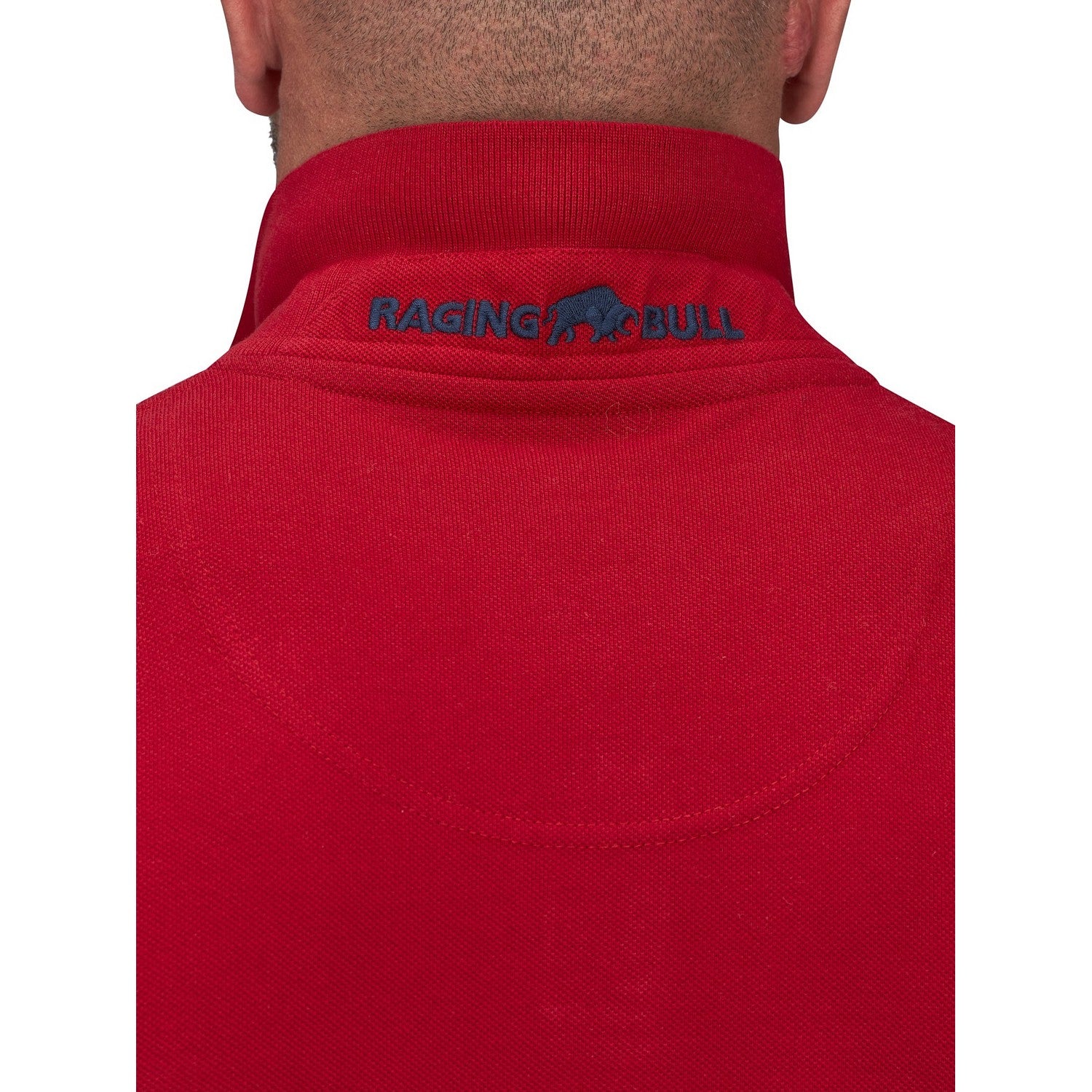 Red - Back - Raging Bull Mens Classic Organic Polo Shirt