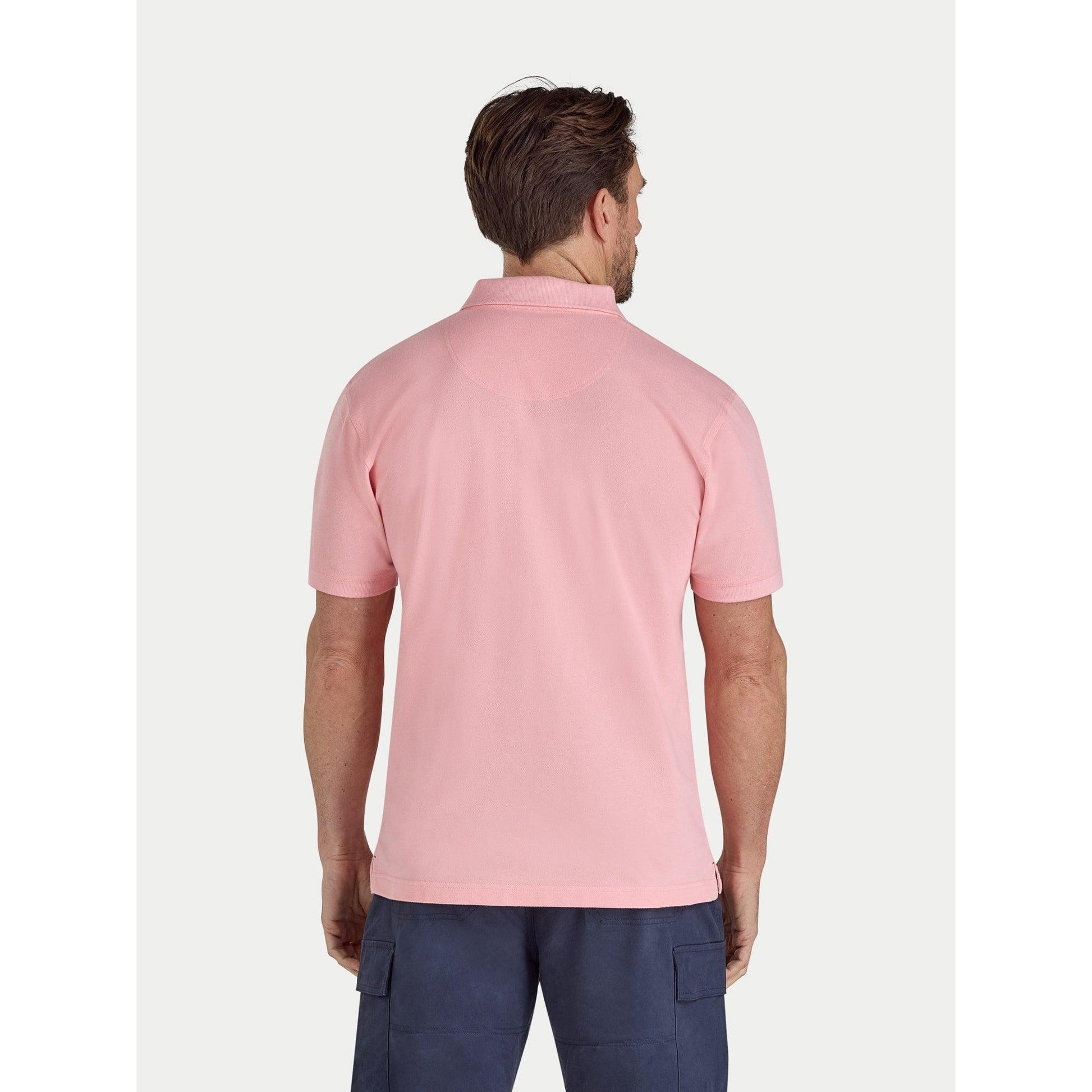 Light Pink - Back - Raging Bull Mens Classic Organic Polo Shirt