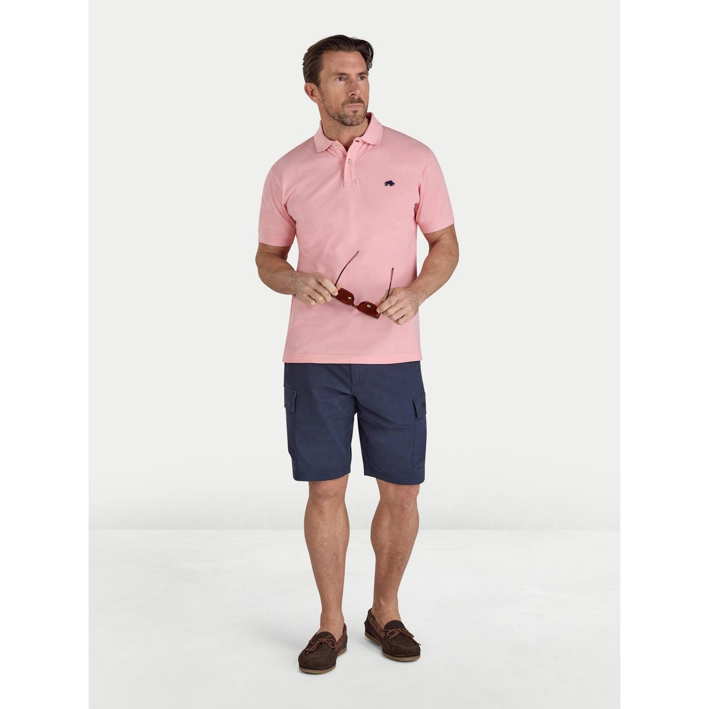 Light Pink - Side - Raging Bull Mens Classic Organic Polo Shirt