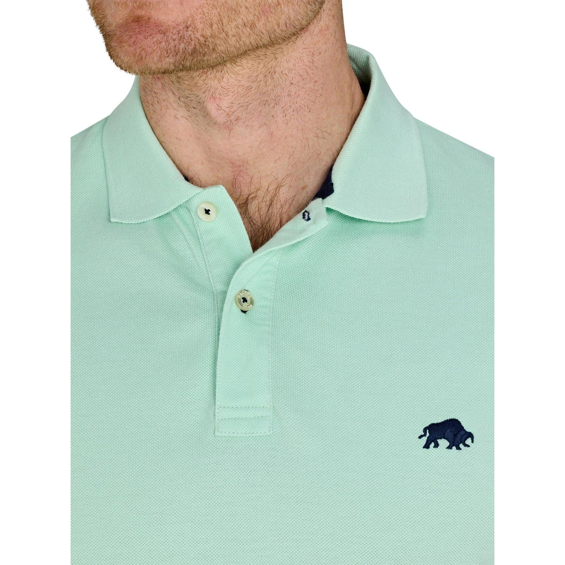 Apple Green - Side - Raging Bull Mens Classic Organic Polo Shirt