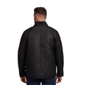 Black - Back - Raging Bull Mens Wax Effect Jacket