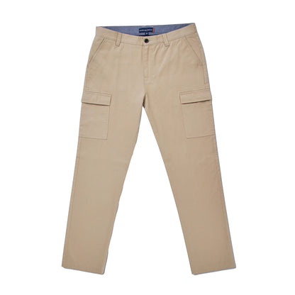 Tan - Front - Raging Bull Mens Plain Cargo Trousers