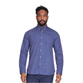 Navy - Side - Raging Bull Mens Geometric Long-Sleeved Shirt