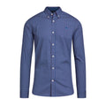 Navy - Front - Raging Bull Mens Geometric Long-Sleeved Shirt