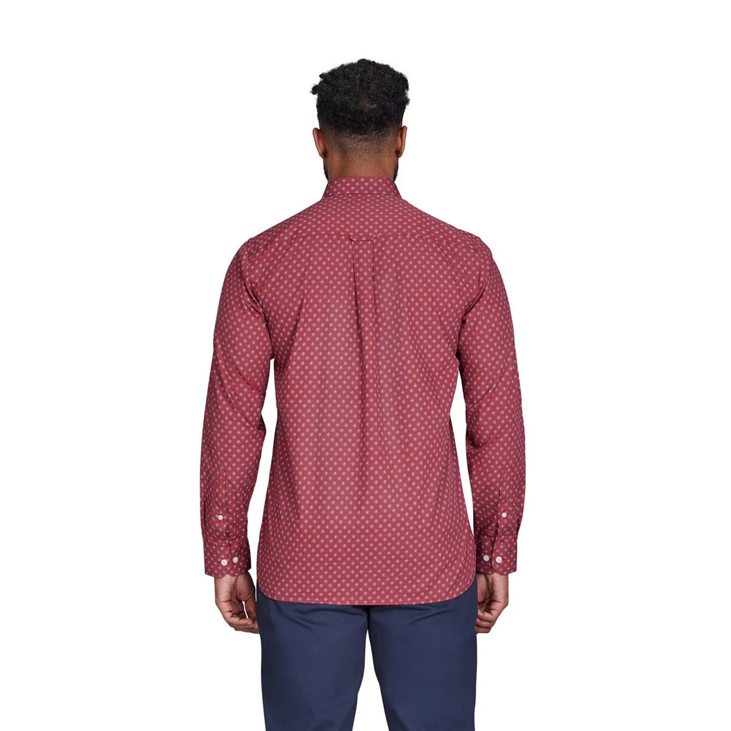 Claret - Back - Raging Bull Mens Daisy Long-Sleeved Shirt