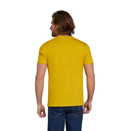 Yellow - Back - Raging Bull Mens Flock Bull T-Shirt
