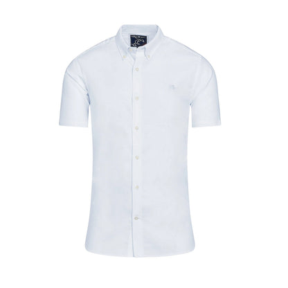 White - Front - Raging Bull Mens Oxford Lightweight Short-Sleeved Shirt