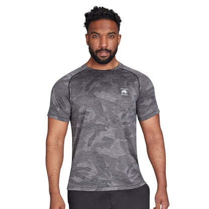 Black - Side - Raging Bull Mens Jacquard T-Shirt
