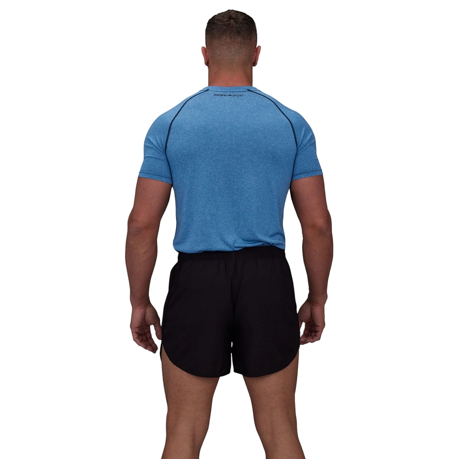 Black - Back - Raging Bull Mens Performance Running Shorts