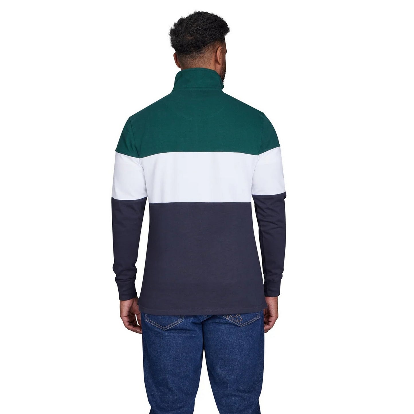Navy - Back - Raging Bull Mens Cut & Sew Quarter Zip Pullover
