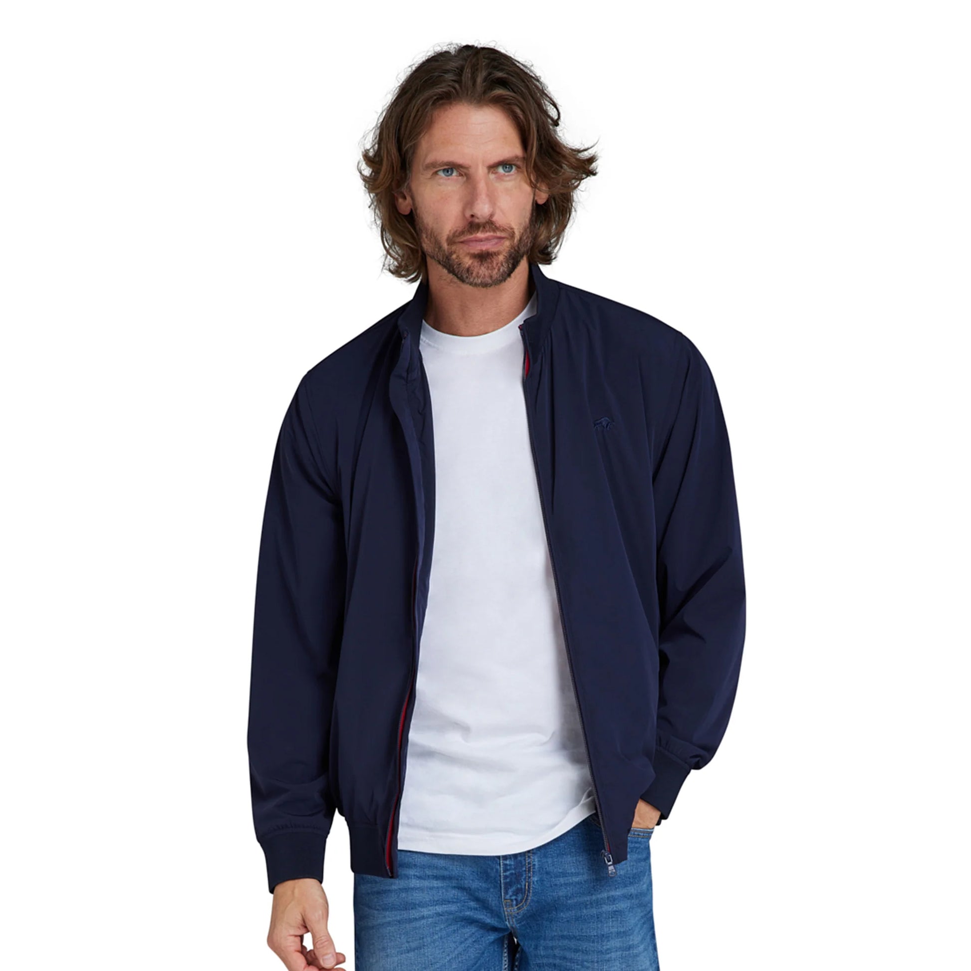 Navy - Side - Raging Bull Mens Super Light Jacket