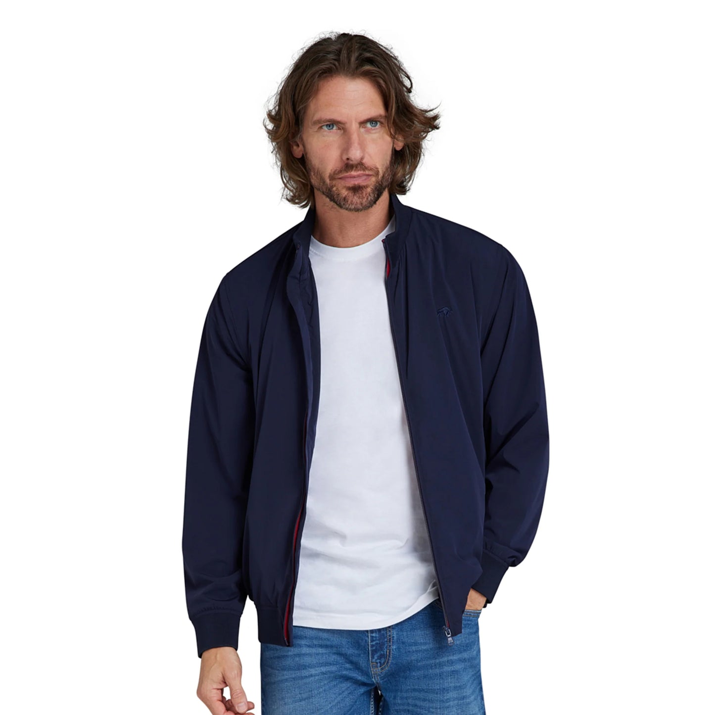 Navy - Side - Raging Bull Mens Super Light Jacket