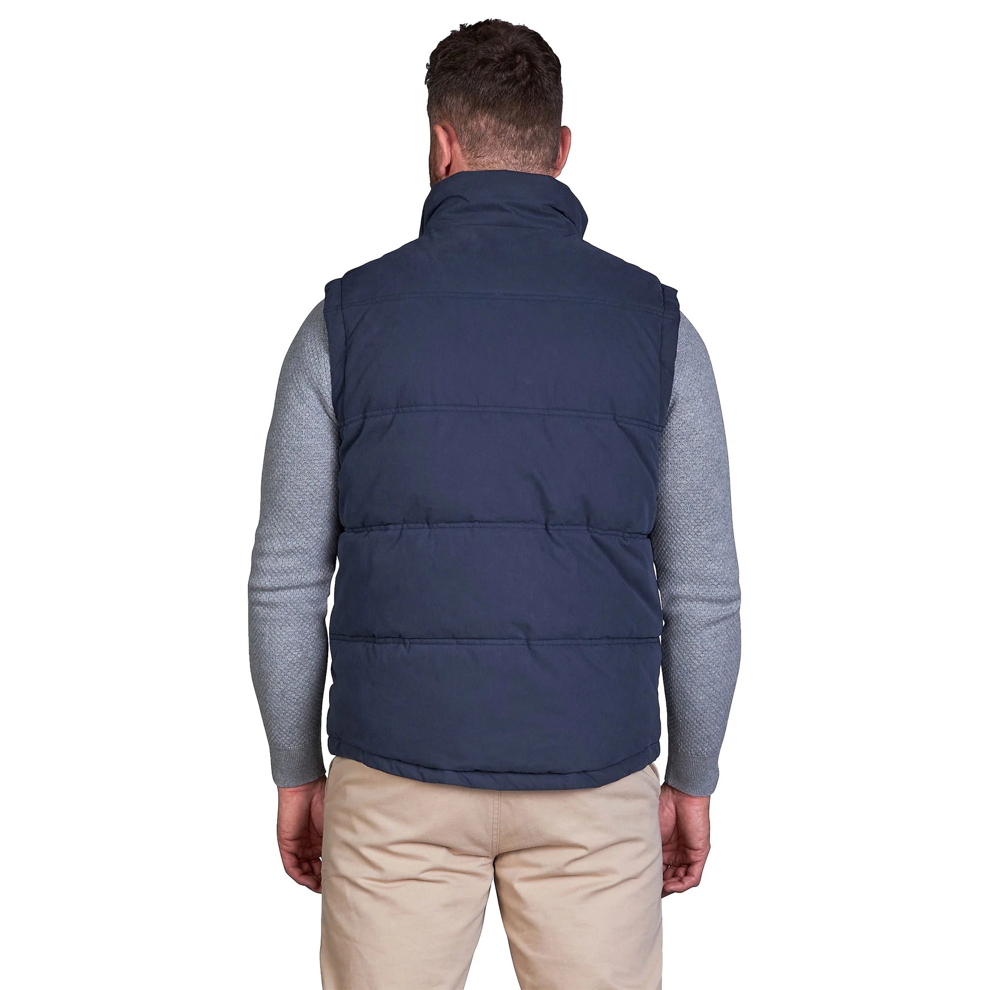 Navy - Back - Raging Bull Mens Classic Padded Gilet