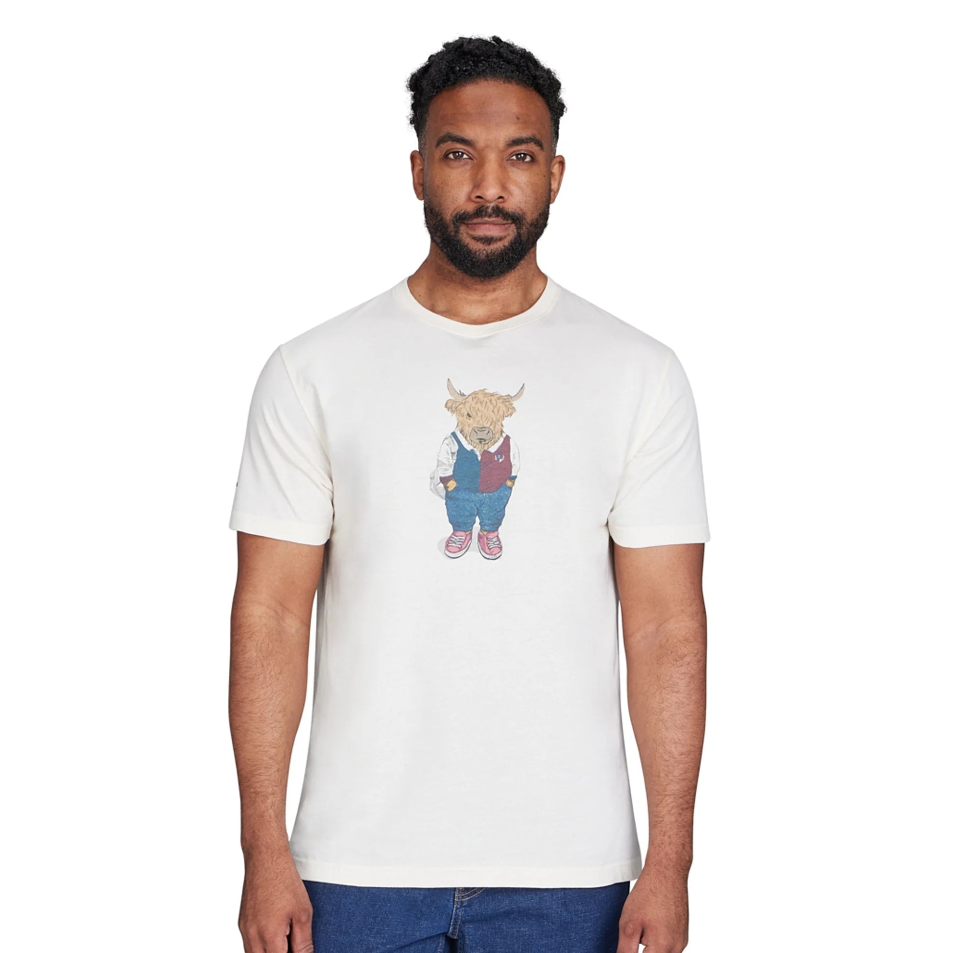 Cream - Side - Raging Bull Mens Bully Boy Rugby T-Shirt