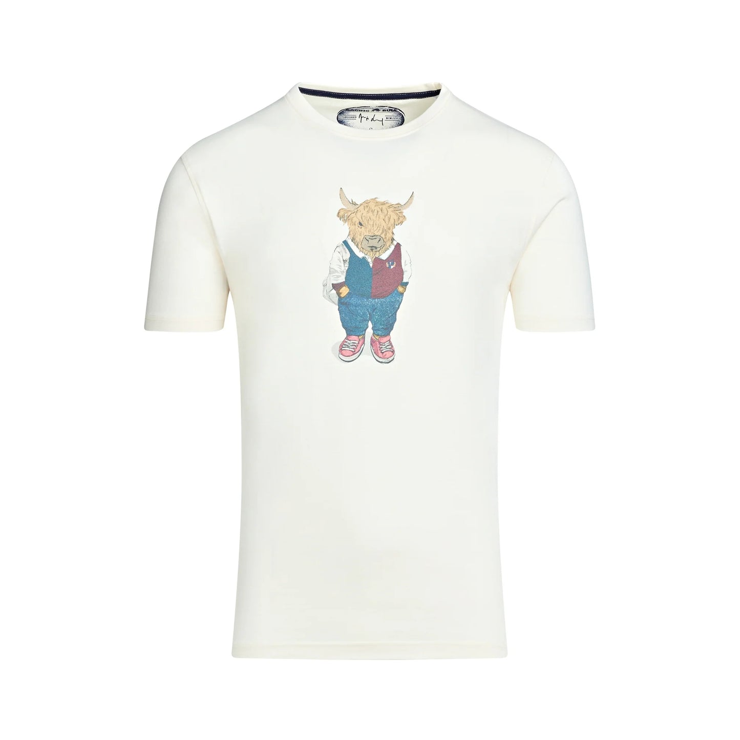 Cream - Front - Raging Bull Mens Bully Boy Rugby T-Shirt