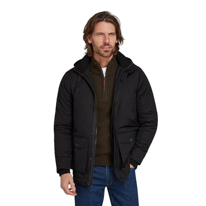 Black - Side - Raging Bull Mens Plain Parka