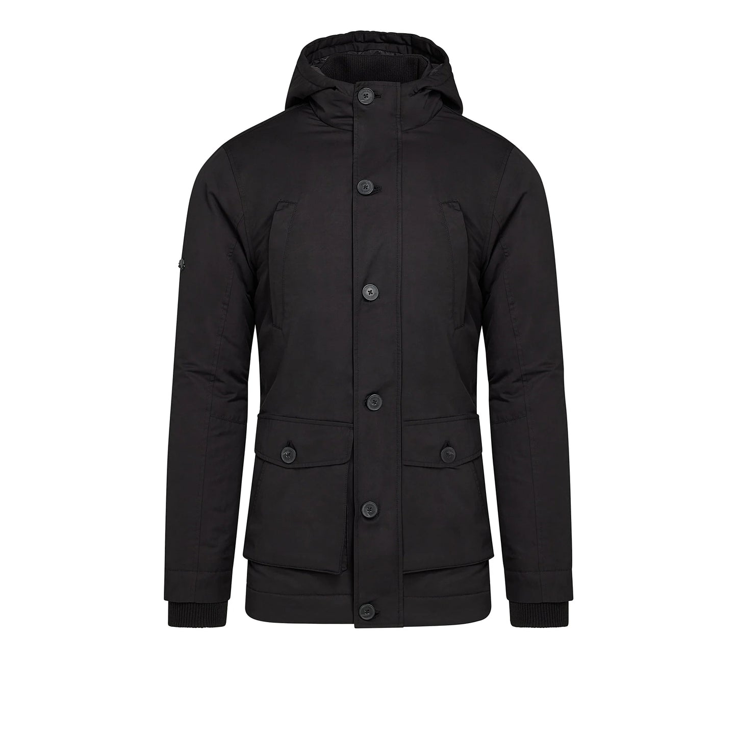 Black - Front - Raging Bull Mens Plain Parka