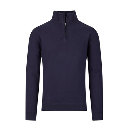 Navy - Front - Raging Bull Mens Quarter Zip Jumper