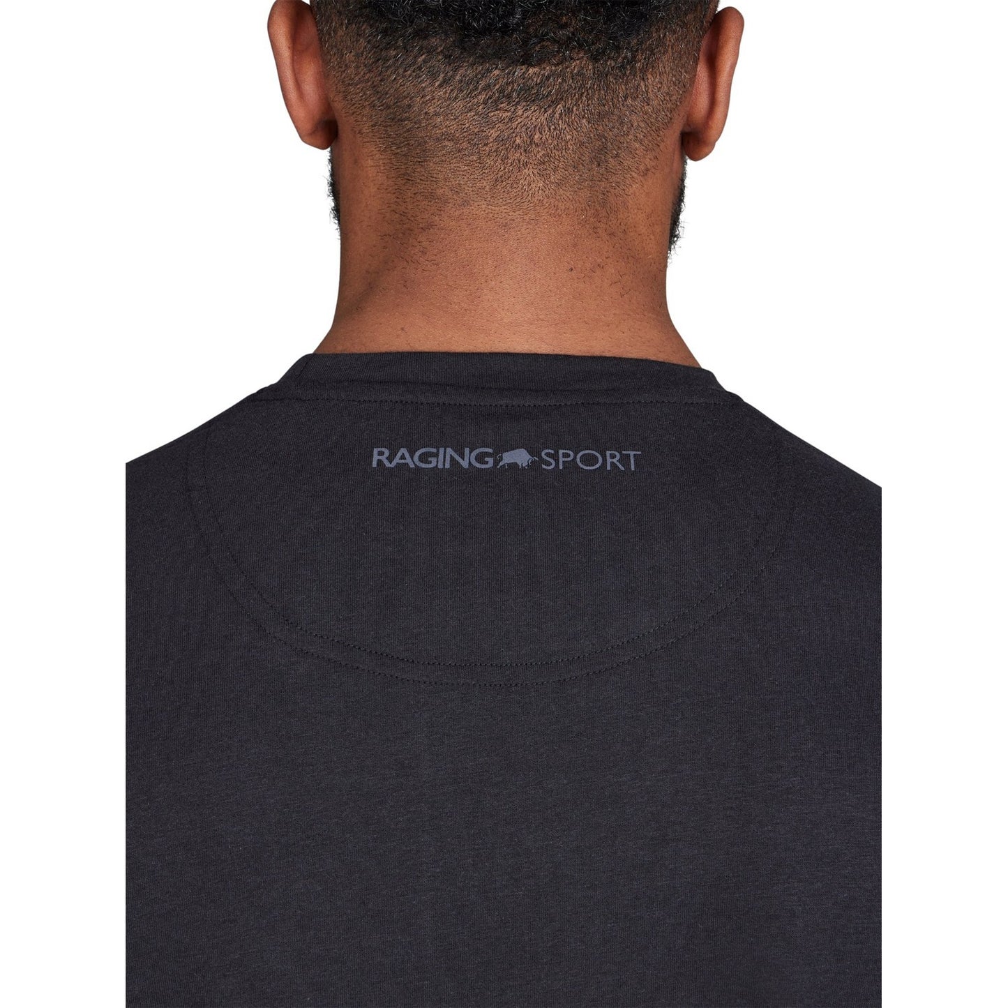 Black - Side - Raging Bull Mens RB Sport Graphic Print T-Shirt