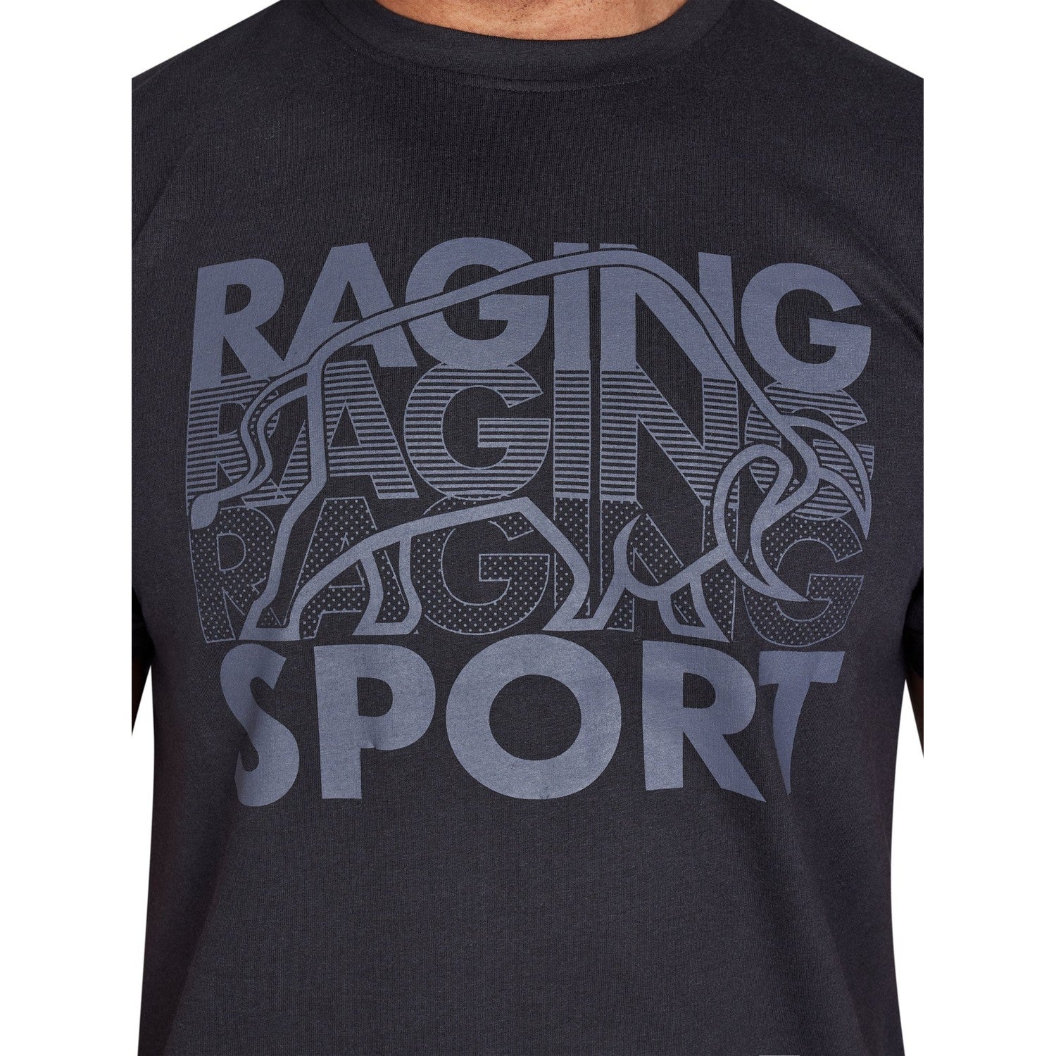 Black - Lifestyle - Raging Bull Mens RB Sport Graphic Print T-Shirt