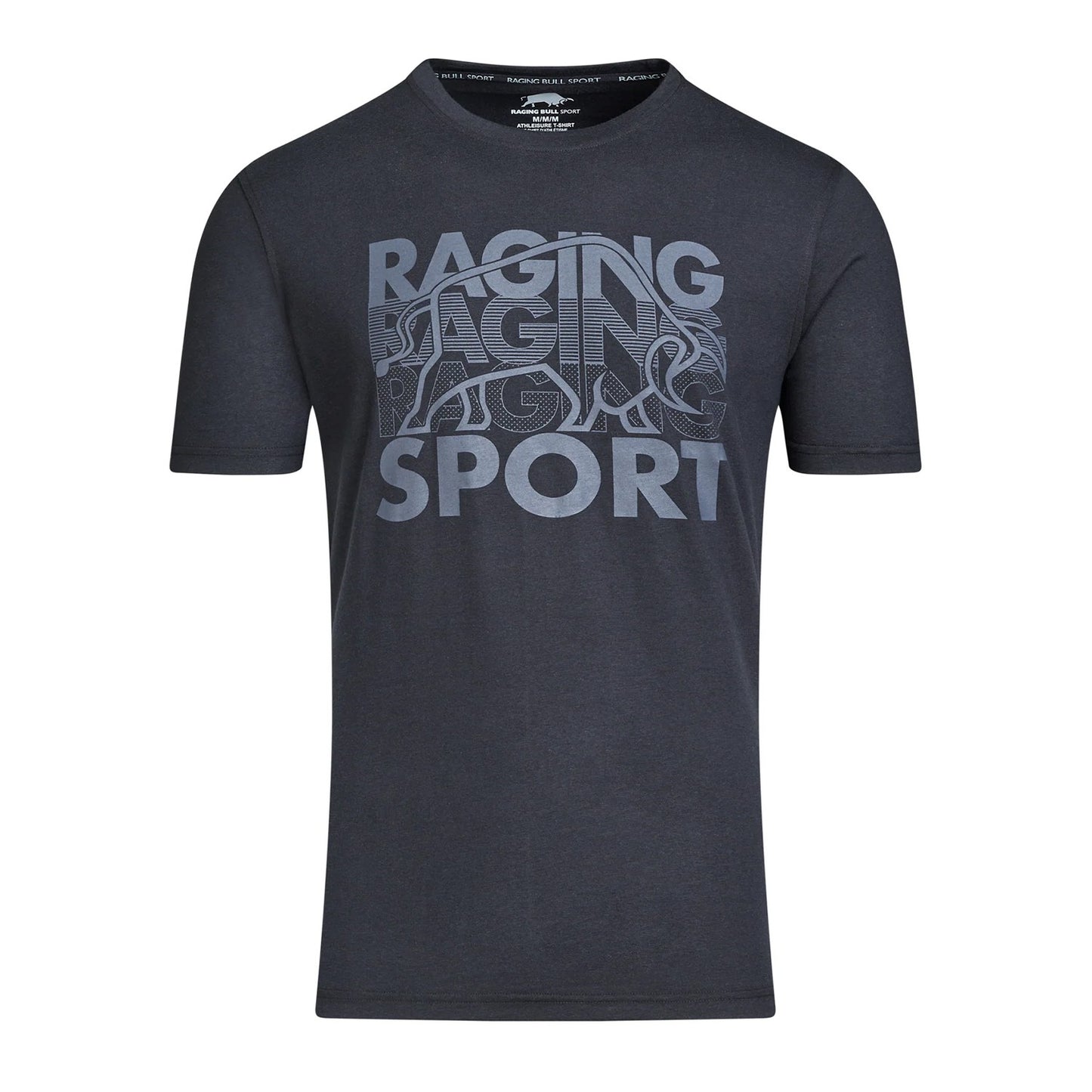 Black - Front - Raging Bull Mens RB Sport Graphic Print T-Shirt