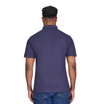 Navy - Back - Raging Bull Mens Club Jersey Polo Shirt