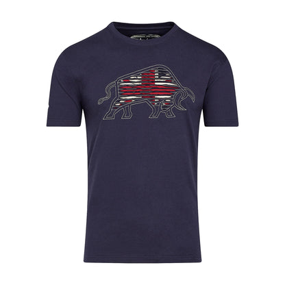 Navy - Front - Raging Bull Mens Slash Bull T-Shirt