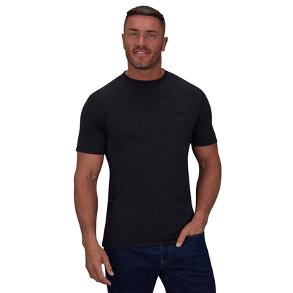 Black - Side - Raging Bull Mens Classic Organic T-Shirt