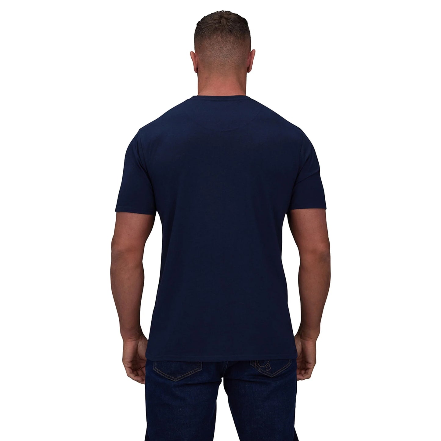 Navy - Back - Raging Bull Mens Classic Organic T-Shirt