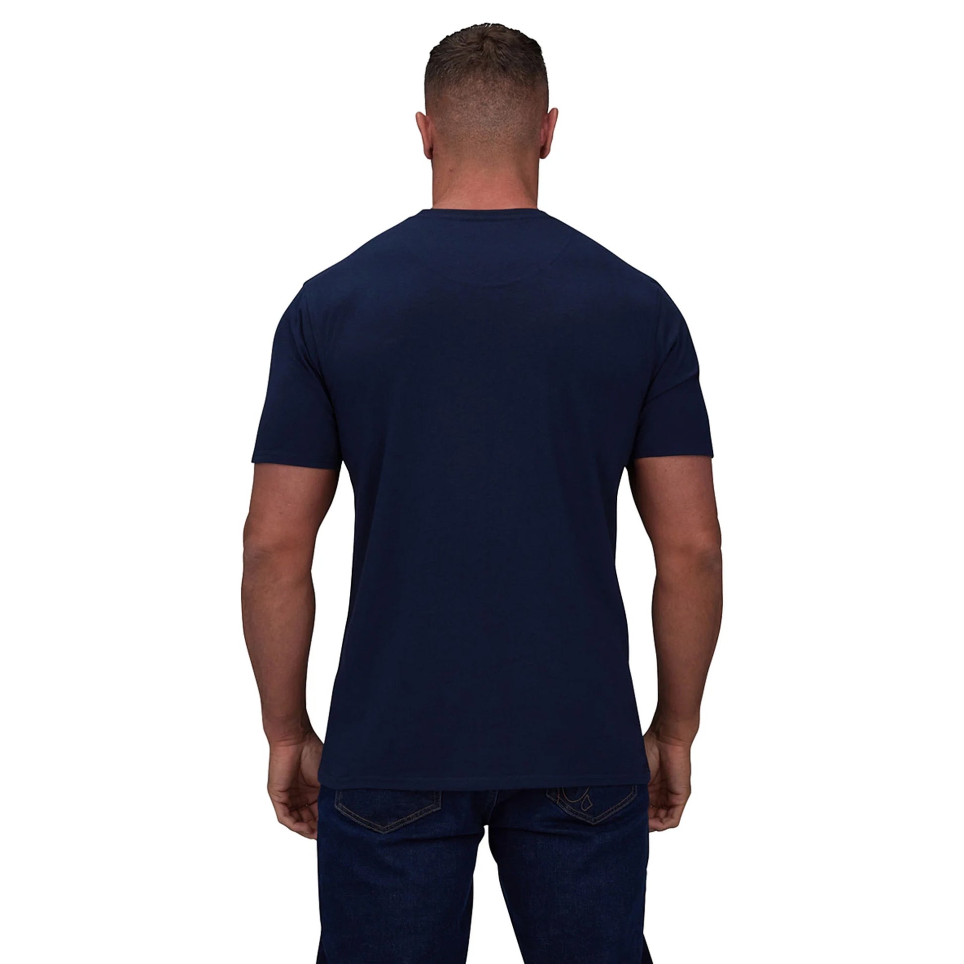 Navy - Back - Raging Bull Mens Classic Organic T-Shirt