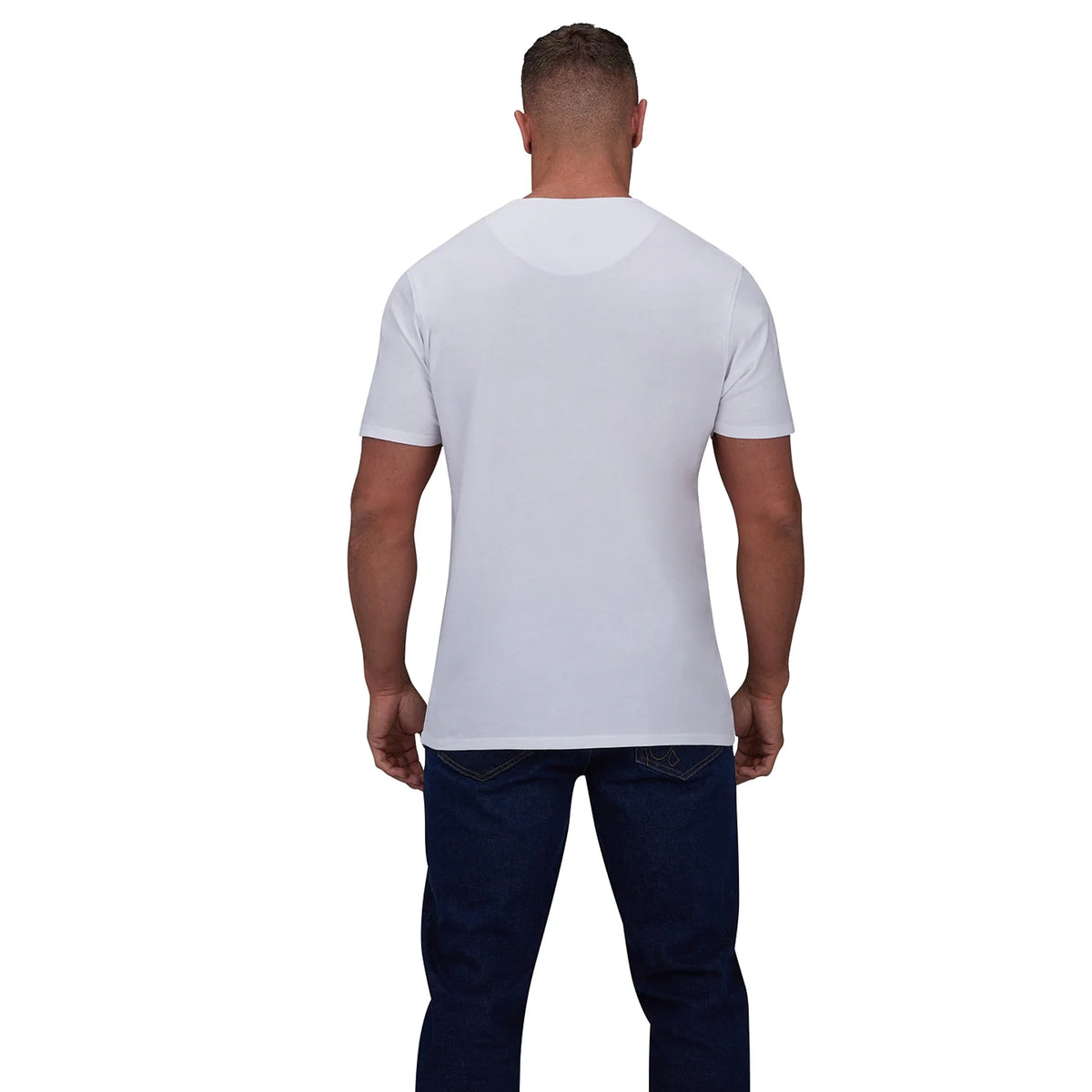 White - Back - Raging Bull Mens Classic Organic T-Shirt