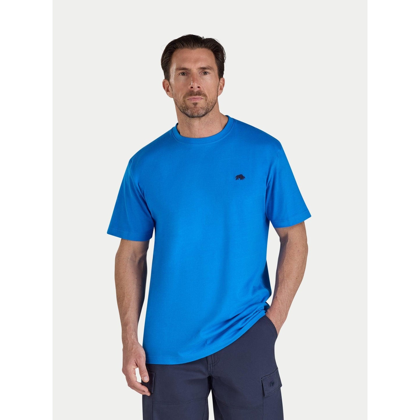 Electric Blue - Front - Raging Bull Mens Classic Organic T-Shirt