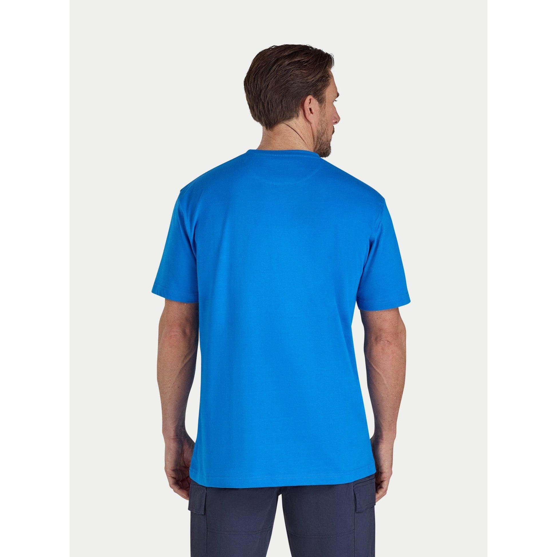 Electric Blue - Back - Raging Bull Mens Classic Organic T-Shirt