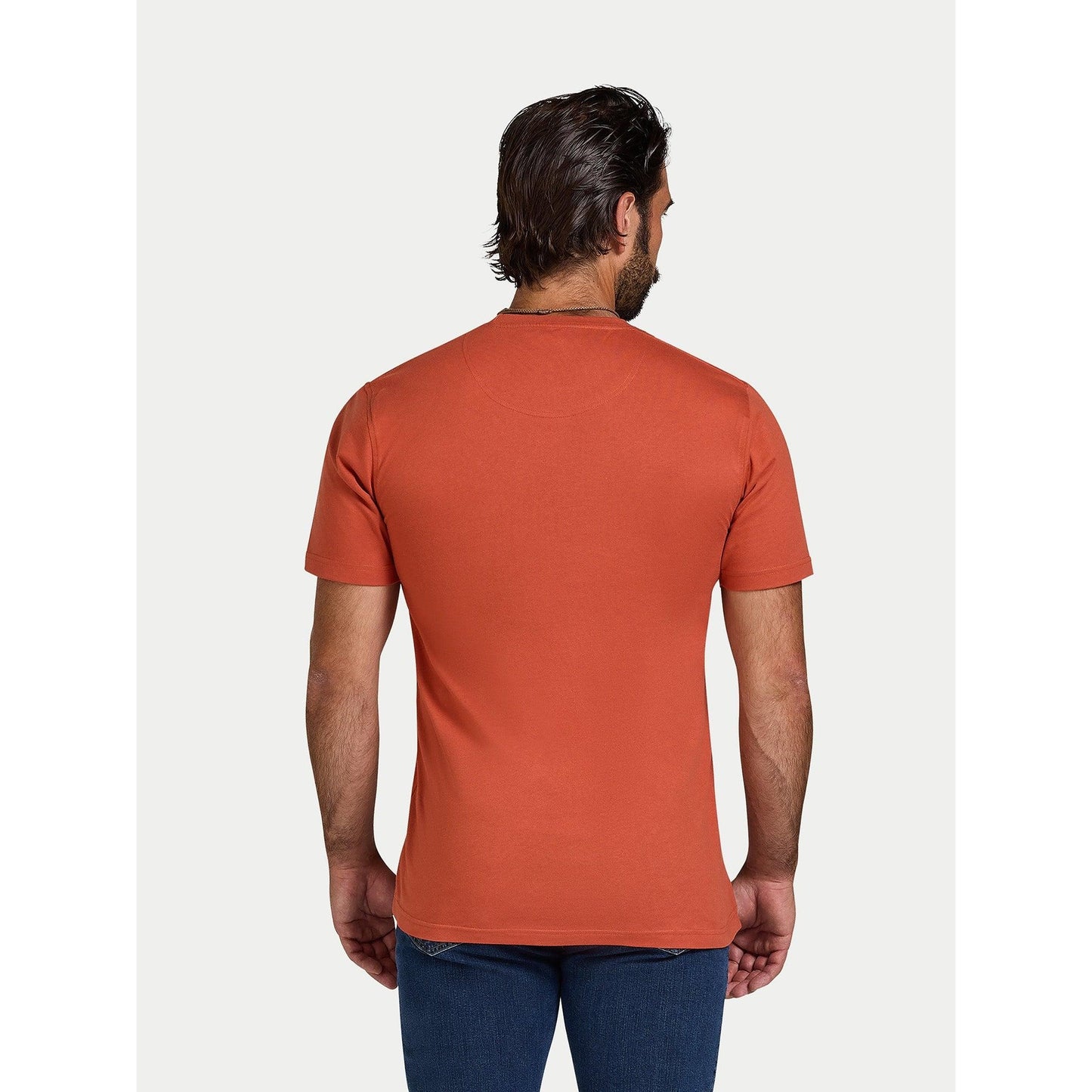 Orange - Side - Raging Bull Mens Classic Organic T-Shirt