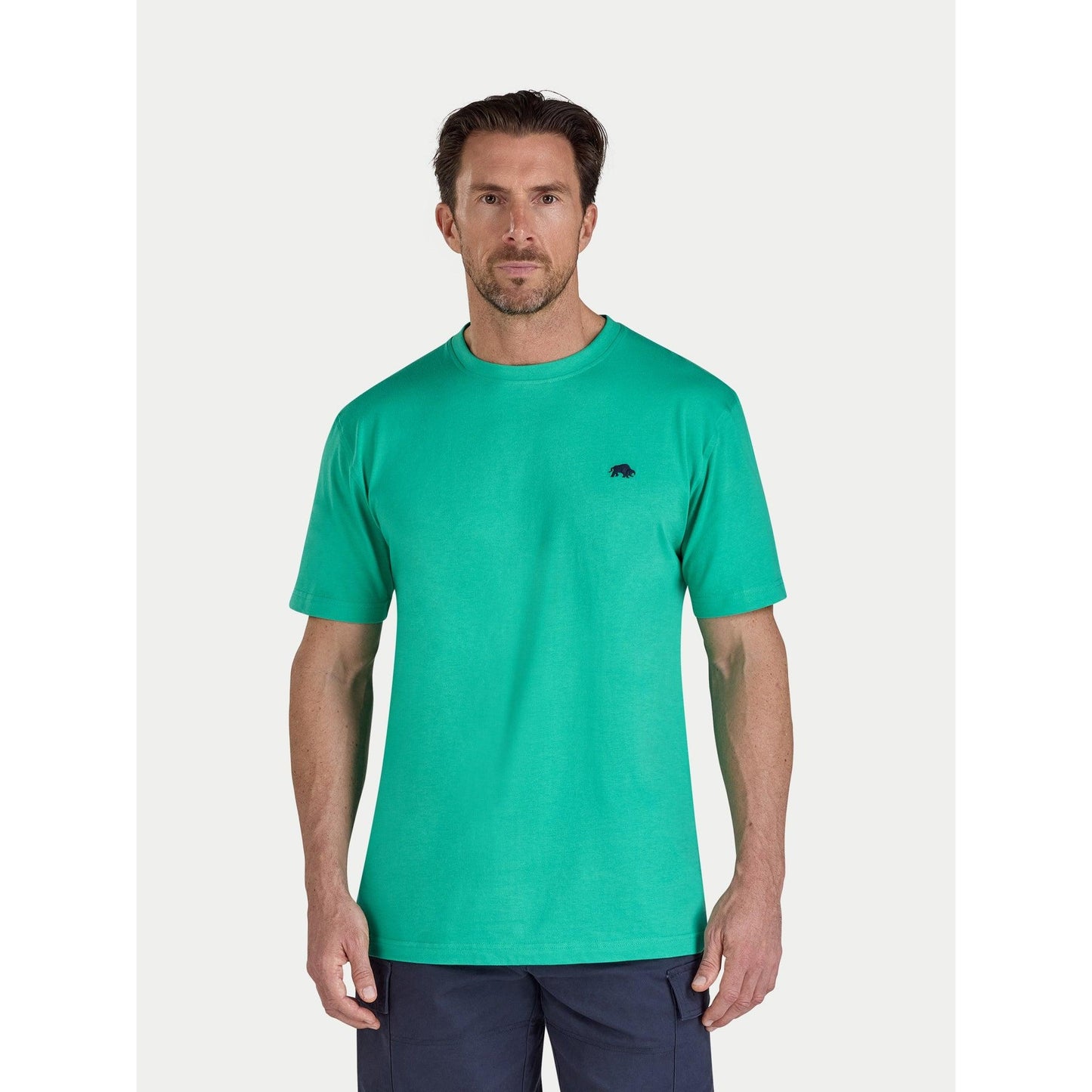 Green - Front - Raging Bull Mens Classic Organic T-Shirt