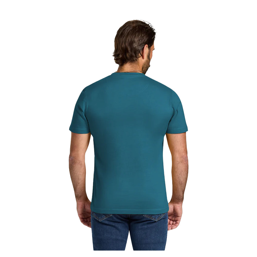 Teal - Side - Raging Bull Mens Classic Organic T-Shirt