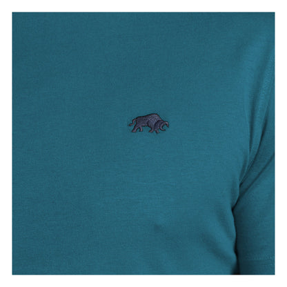 Teal - Lifestyle - Raging Bull Mens Classic Organic T-Shirt