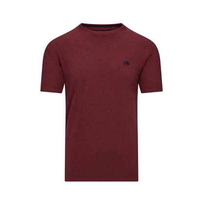 Claret - Front - Raging Bull Mens Classic Organic T-Shirt