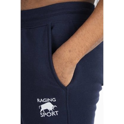 Navy - Side - Raging Bull Mens Plain Jogging Bottoms