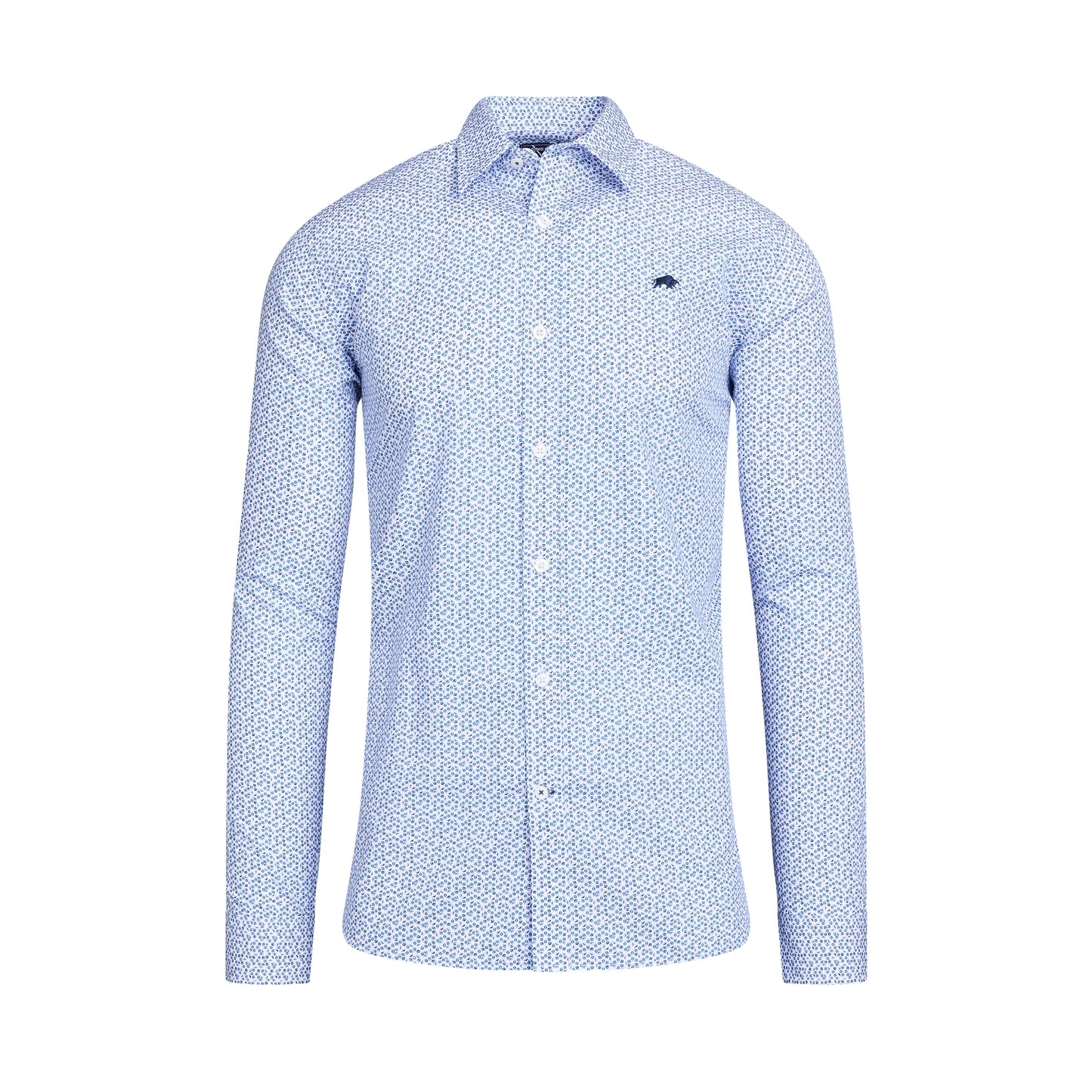 Navy - Front - Raging Bull Mens Pentagon Long-Sleeved Shirt