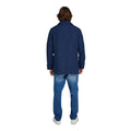Navy - Back - Raging Bull Mens Plain Car Coat