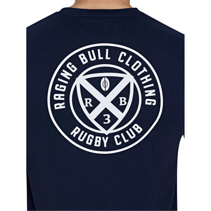 Navy - Lifestyle - Raging Bull Mens Rugby Club Back Print T-Shirt