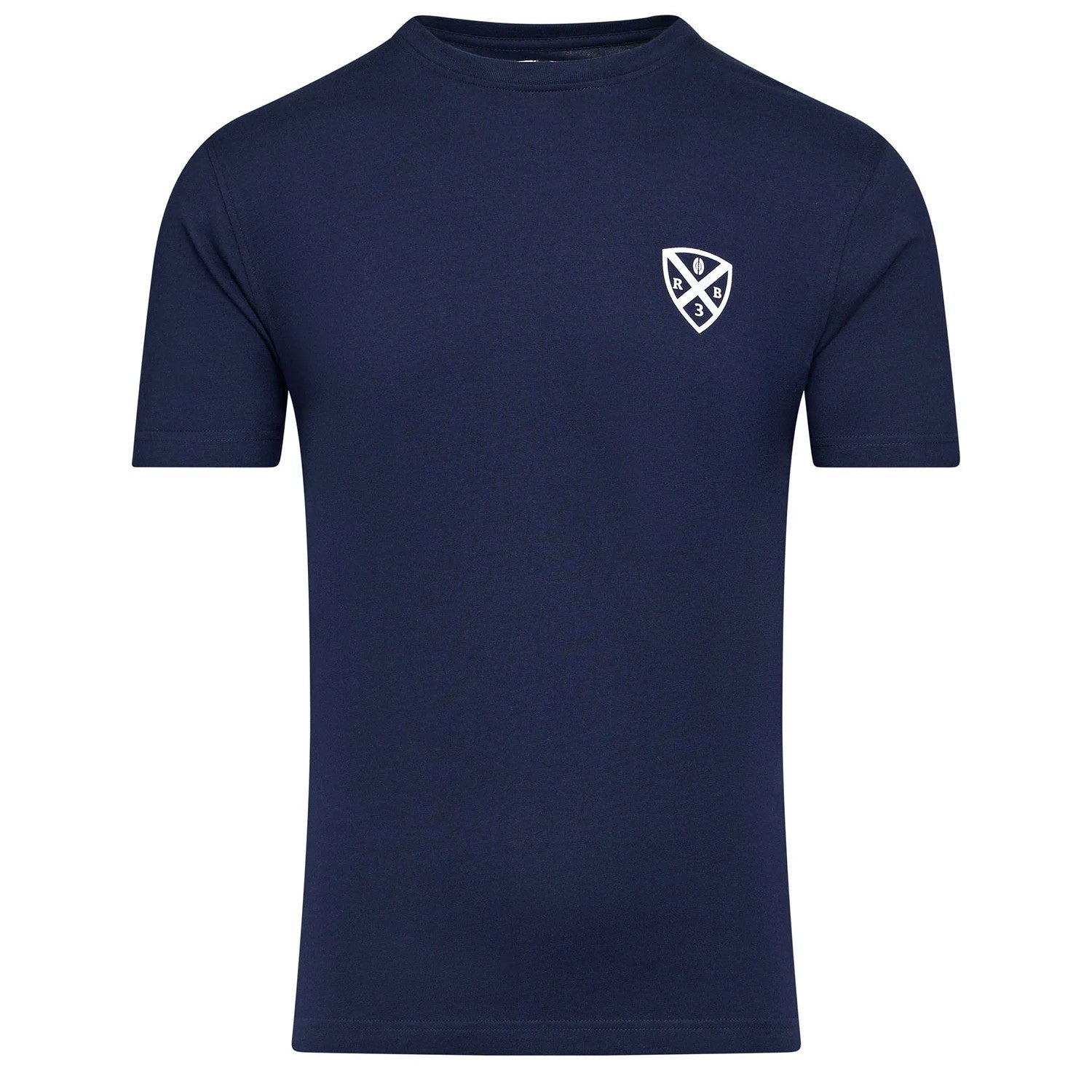 Navy - Front - Raging Bull Mens Rugby Club Back Print T-Shirt