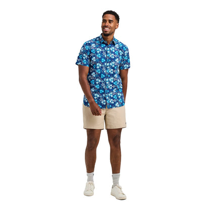 Navy - Lifestyle - Raging Bull Mens Blossom Short-Sleeved Shirt