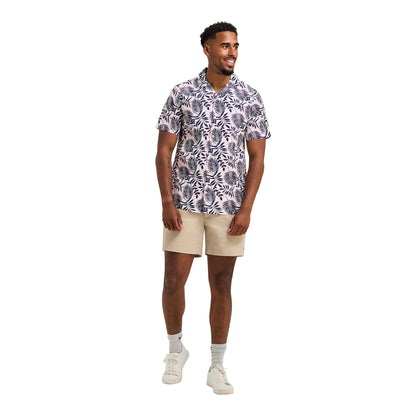 Navy - Side - Raging Bull Mens Fern Short-Sleeved Shirt