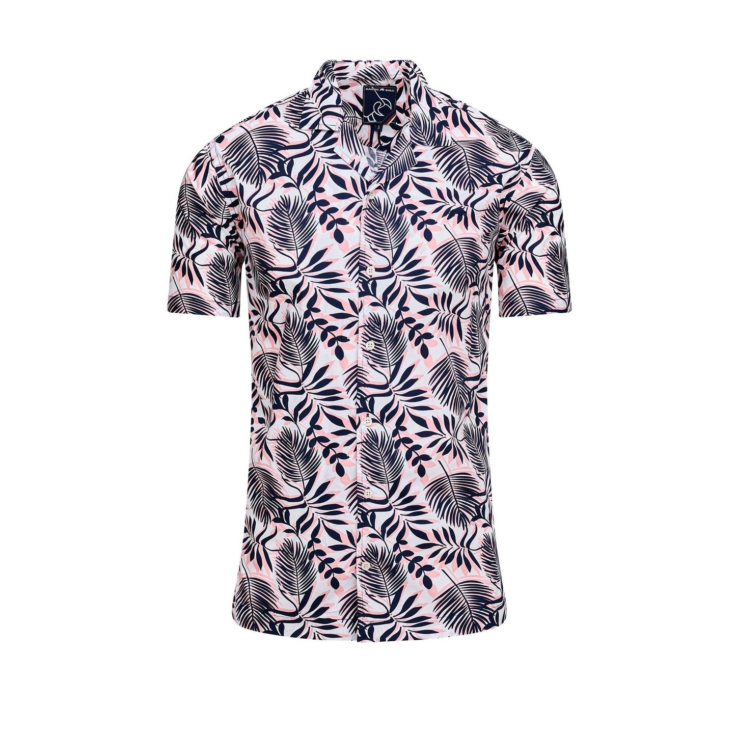 Navy - Front - Raging Bull Mens Fern Short-Sleeved Shirt