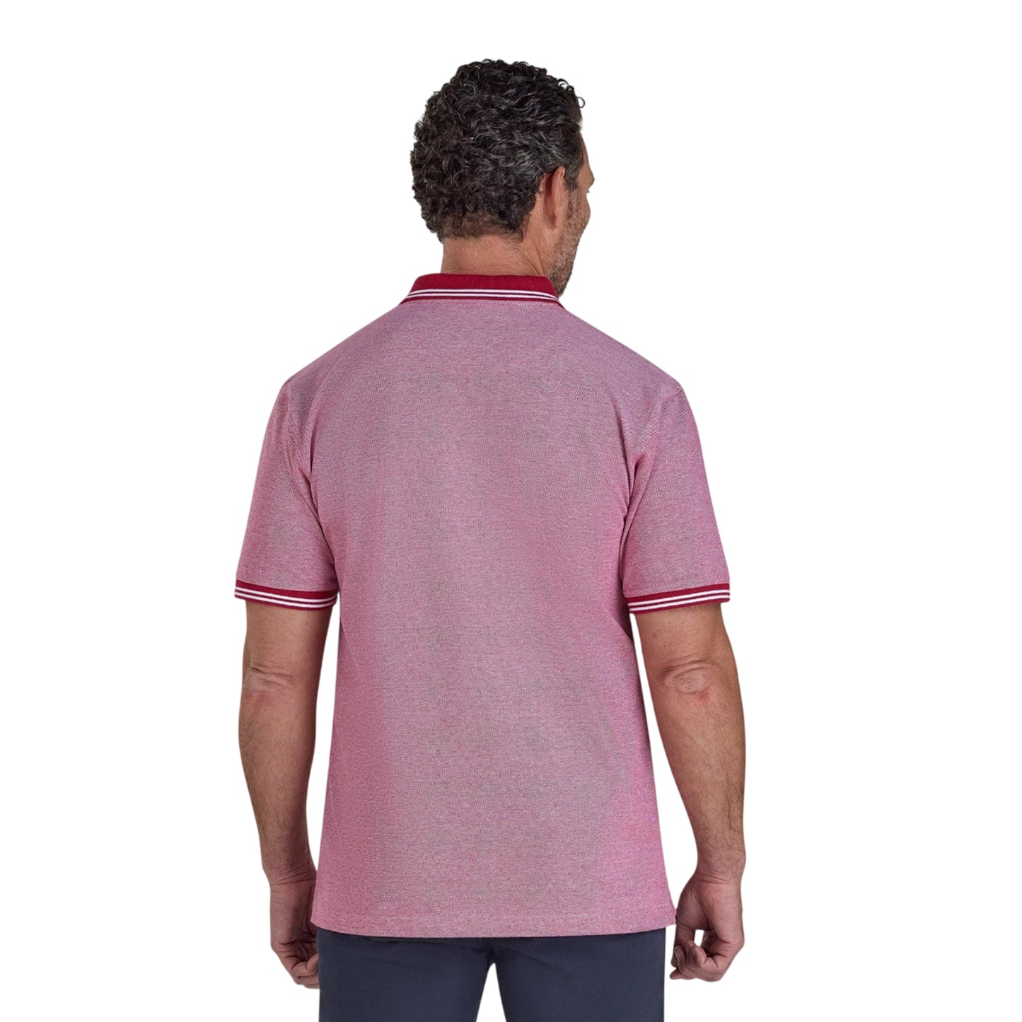 Berry - Back - Raging Bull Mens Two Tone Pique Polo Shirt