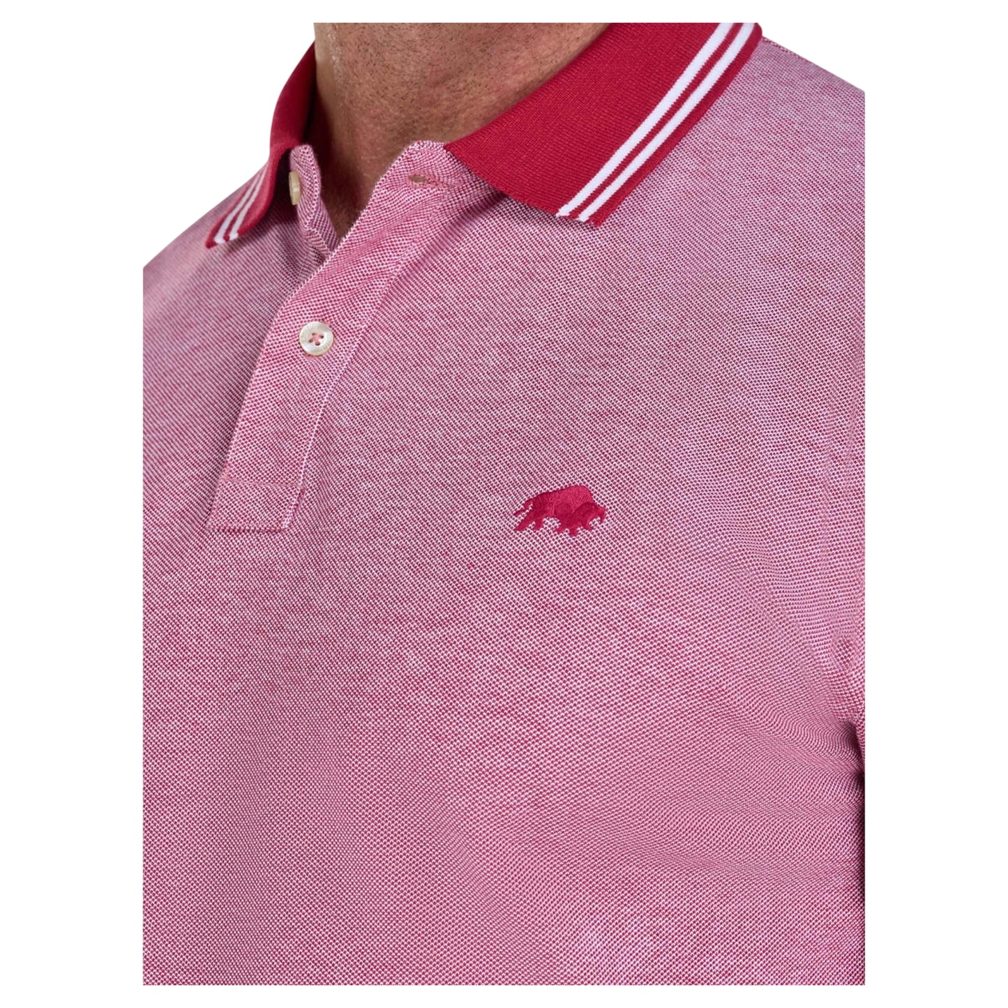 Berry - Side - Raging Bull Mens Two Tone Pique Polo Shirt