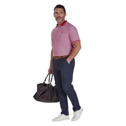 Berry - Lifestyle - Raging Bull Mens Two Tone Pique Polo Shirt